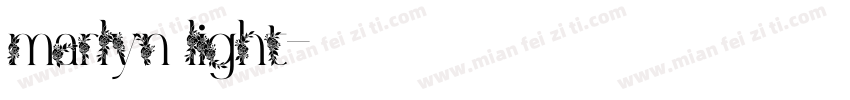 marlyn light字体转换